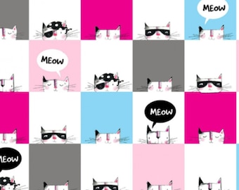 Cool Cat Club 16022 Peek-a-Boo by 3 Wishes Fabric