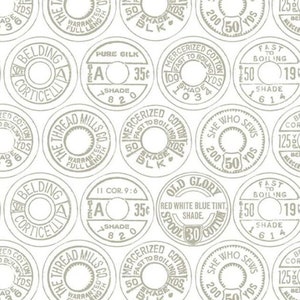 She Who Sews  Spool Tops -Gray- C11338 by Riley Blake