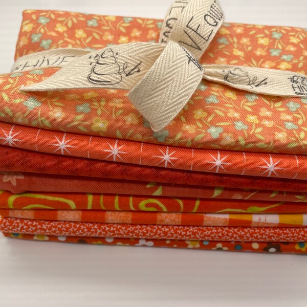 Fat Quarter Bundle Orange Etsy