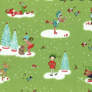 Pixie Noel 2 C12110 Green by Riley Blake