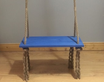 Handmade Indoor Rope Swing: Wooden Children's Swing Chair