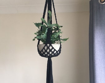 Macrame plant hanger, vintage pot holder, boho home decor, hanging planter, moving gift, Housewarming gift idea, Christmas