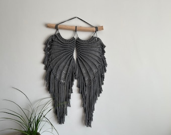 Makramee Engelflügel Wandbehang: Boho Home Decor