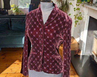 Vintage Laura Ashley Silk Purple Blazer, S (10)