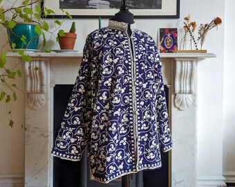 Vintage 1960s/ 1970 Boho Hippie Embroidered Jacket XL (10-12)