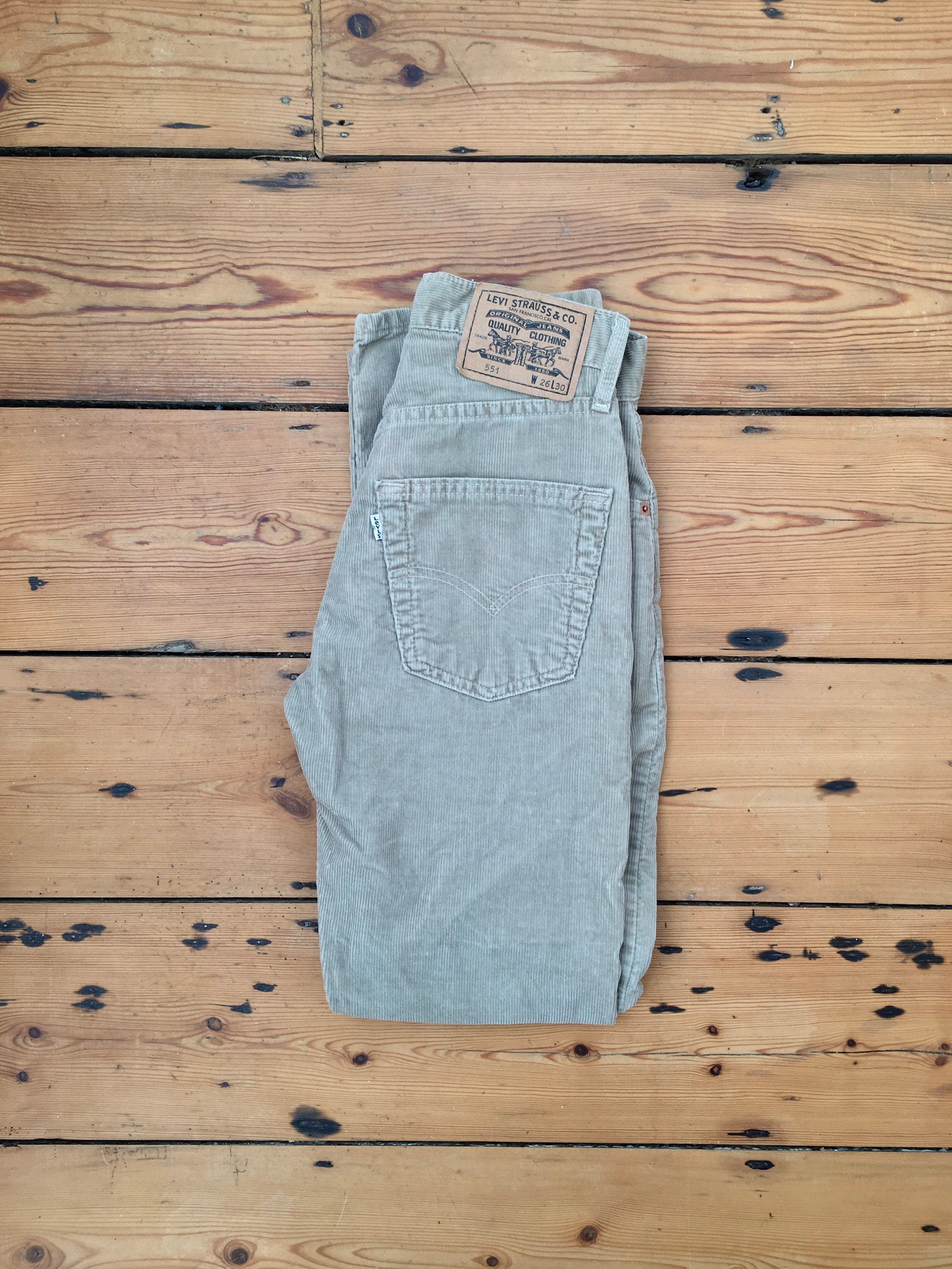 Vintage Levis 551 Corduroys Size W26 L30 | Etsy UK