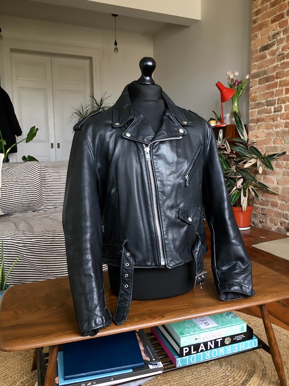 Vintage Scott Perfecto Leather Biker Jacket, 46 (l