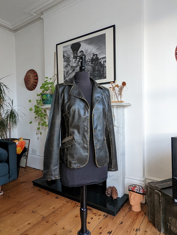 Vintage Women's, Y2K, Fitted Leather Jacket, M/L … - image 8