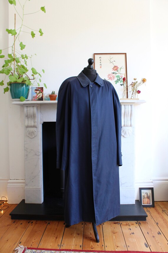 Authentic Vintage Burberry Trench Coat Navy XL - Etsy