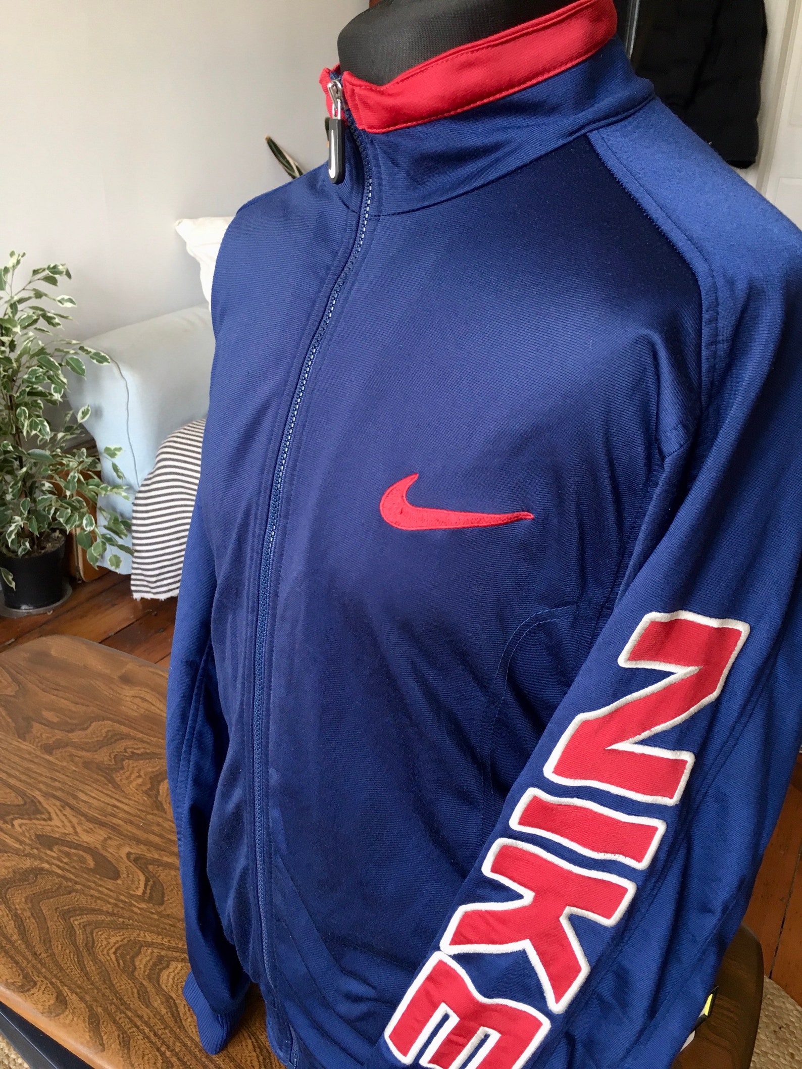 Vintage 90s Nike Spell Out Hoodie Large - Etsy