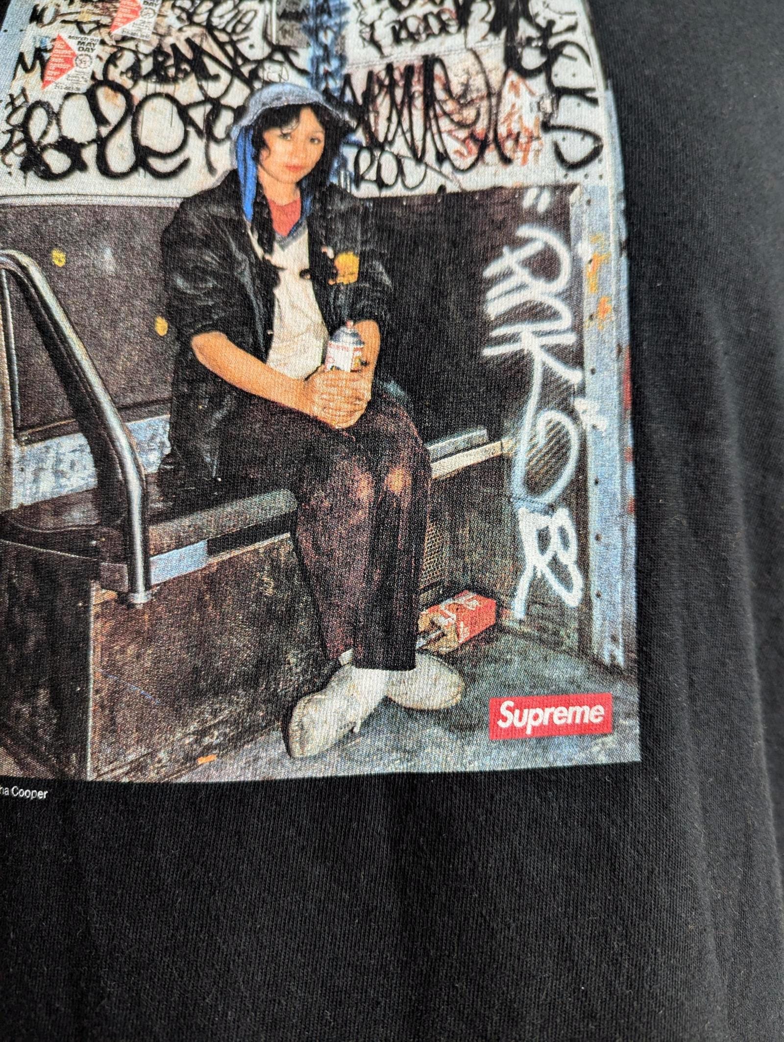 Supreme × Martha Cooper / Photo L/S-Tee Supreme X Martha Cooper Black Graffiti Tee (size L) - Etsy