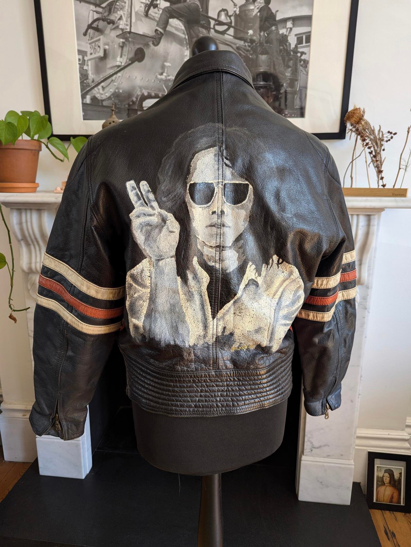 Vintage 90's Bad Boys Customised Leather Biker Jacket