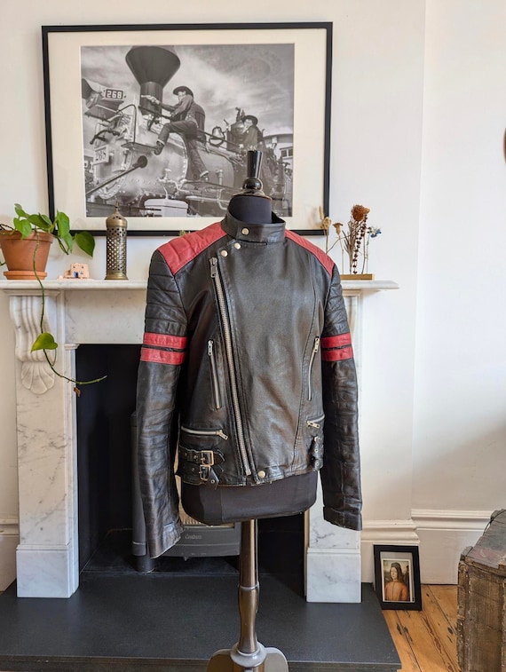 Mannen Vintage Cafe Racer Verontruste Zwart Lederen Jas Motorfiets Vintage Lederen Jas Voor Mannen, Distress Black - Echt Leer, L