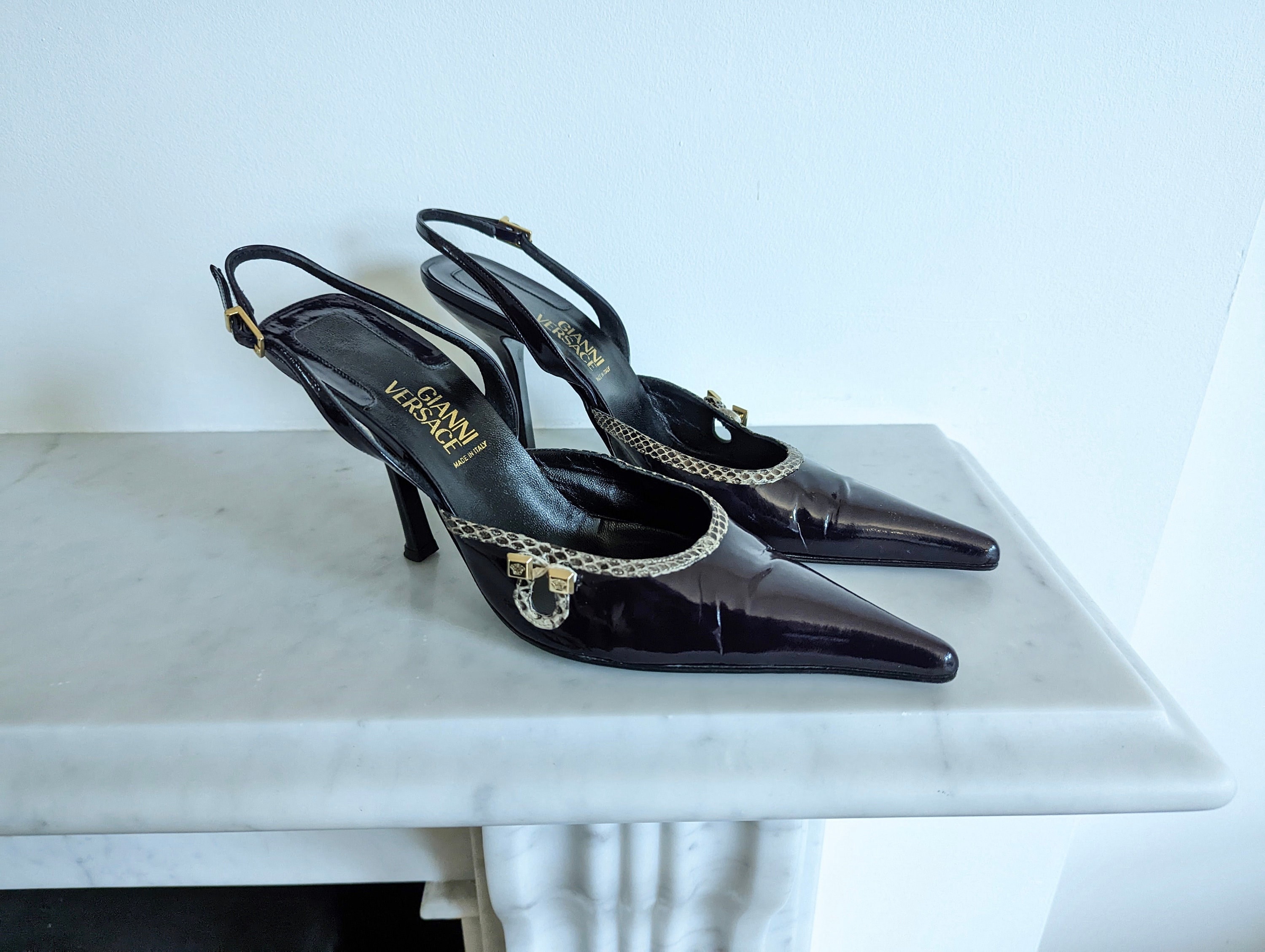 Vintage Gianni Versace Purple Pointed Heels, 5.5 UK (EU 38.5 Vintage Gianni Versace Purple Pointed Heels, 5.5 UK (EU 38.5