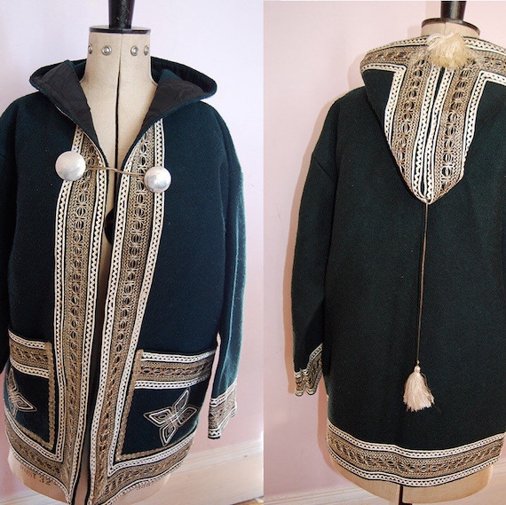 Vintage Tribal Embroidered Coat - Tribal Jacket -