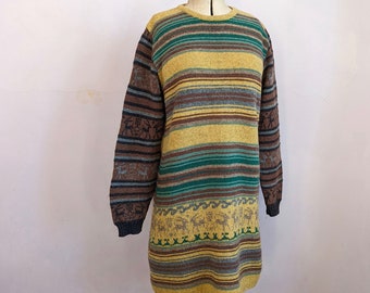 Vintage Stefanel, Wool Tunic Jumper, Medium