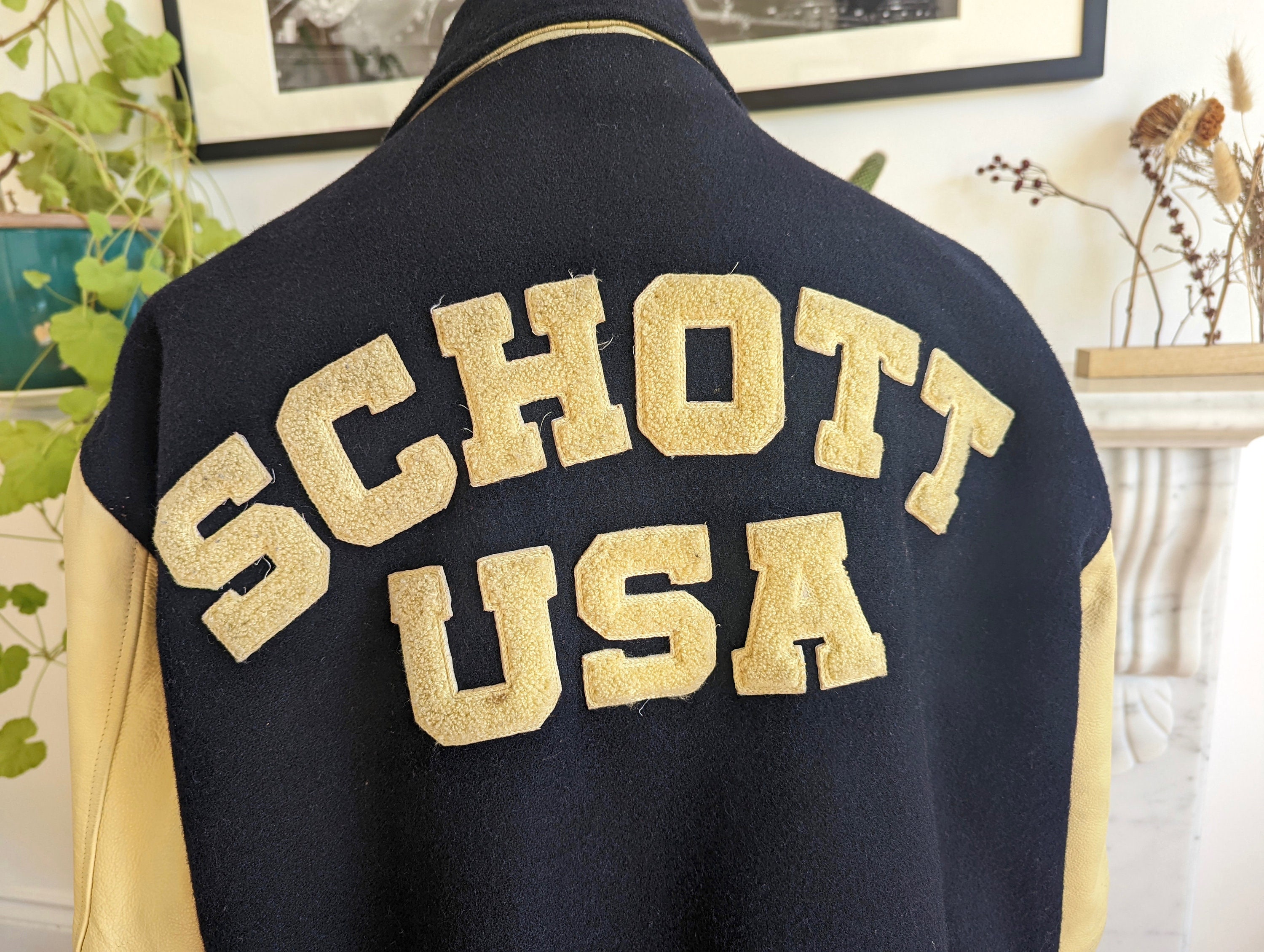 undervandsbåd slidbane ujævnheder Vintage Schott Varsity Baseball Jacket Size M - Etsy