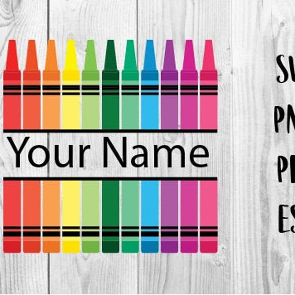 Crayon Split for Name SVG - Digital Design PNG