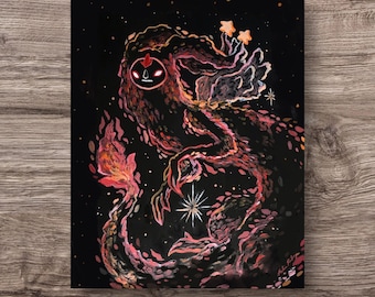 Ember the Fire Dragon Art Print