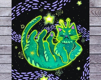 Alien Kitty Art Print
