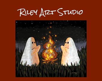 Roasty Toasty Ghosties Art Print