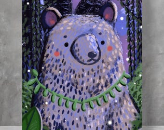 Twilight Bear Art Print
