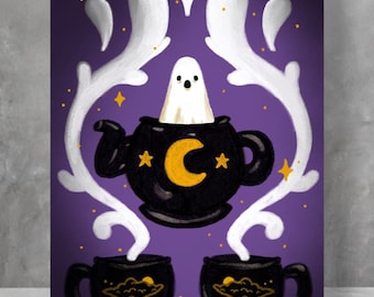 Teapot Ghost Art Print