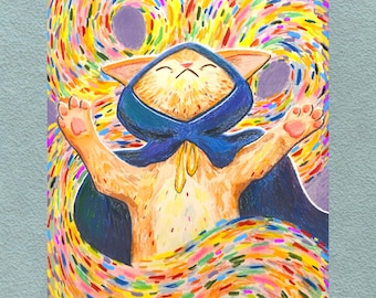 The Wizard Cat art print