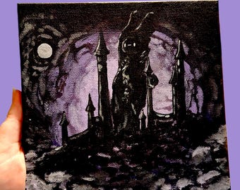 Castle Dragon Guardian Original Painting