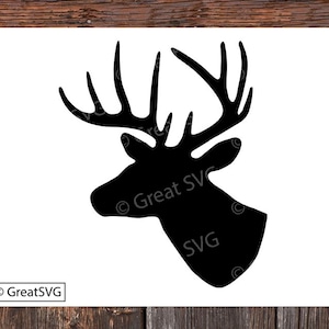 Deer SVG, Buck SVG, Deer Head SVG, Deer for Cricut, Deer for Silhouette, Antlers svg file, svg for hunter, hunting svg, deer hunting svg