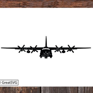 Hercules C130 SVG cut file, Hercules C130 plane svg, C130 cut file, C130 for Cricut, C130 for Silhouette, plane svg, transport plane svg