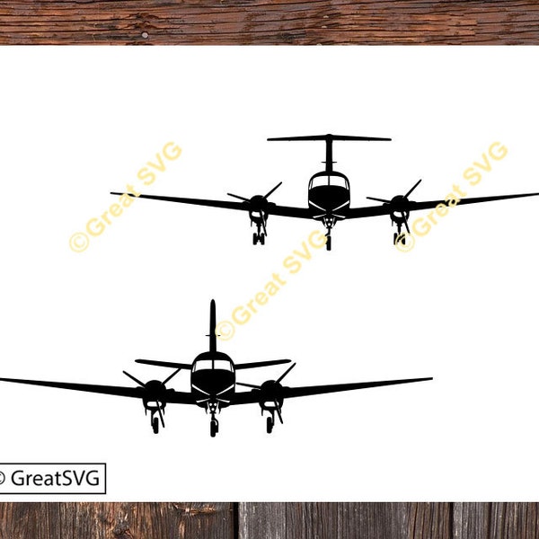 Beechcraft King Air and Beechcraft King Air 90 for Cricut, King Air SVG, King Air 90 for tee shirt, King Air Plane cut file