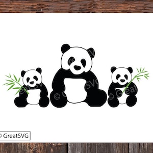 Panda SVG, Panda Bear SVG, Panda SVG para Cricut, Panda Bear SVG para Silhouette