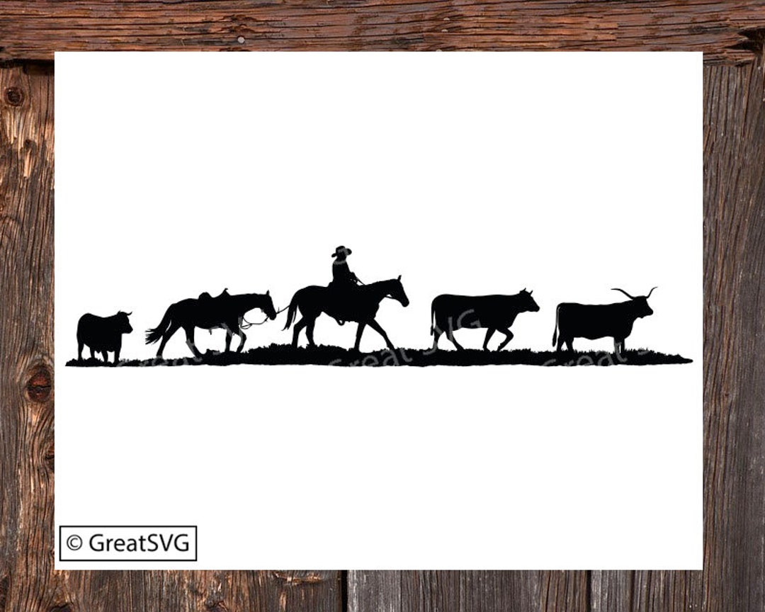 Texas Cattle SVG, Texas Cattle Drive SVG, Cowboy SVG, Western Svg, Texas  Svg, Cowboy for Cricut, Cowboy Svg, Cowboy for Tee Shirt Design - Etsy, image size:1080x864