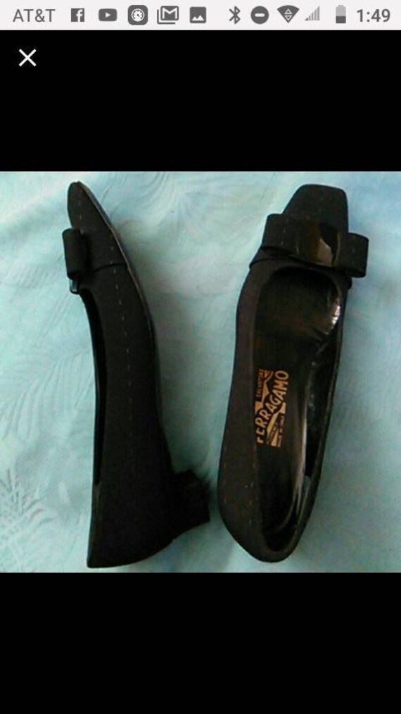 Ferragamo black pumps