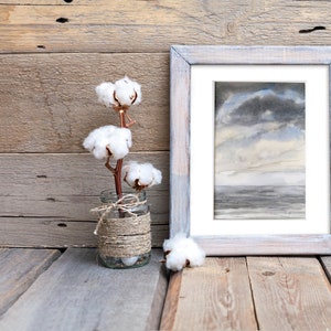 Ciel d'orage, aquarelle originale, cadeau pour mariage, cadeau pour anniversaire, carte de voeux personnalisée faite main