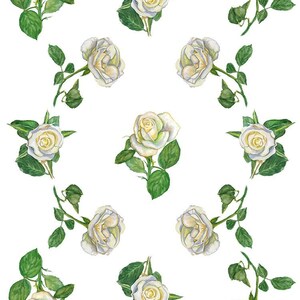 ClipArt weiße Aquarell Rosen 3er Set Blumen HANDMADE PNG Geburtstagskarte Hochzeiteinladung Muster