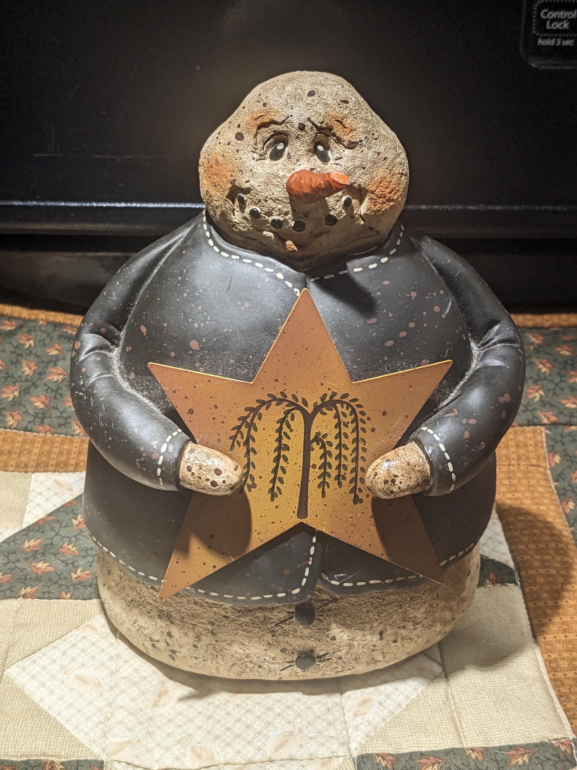 David Harden Folk Art Primitive Snowman. *FLAW* - Etsy