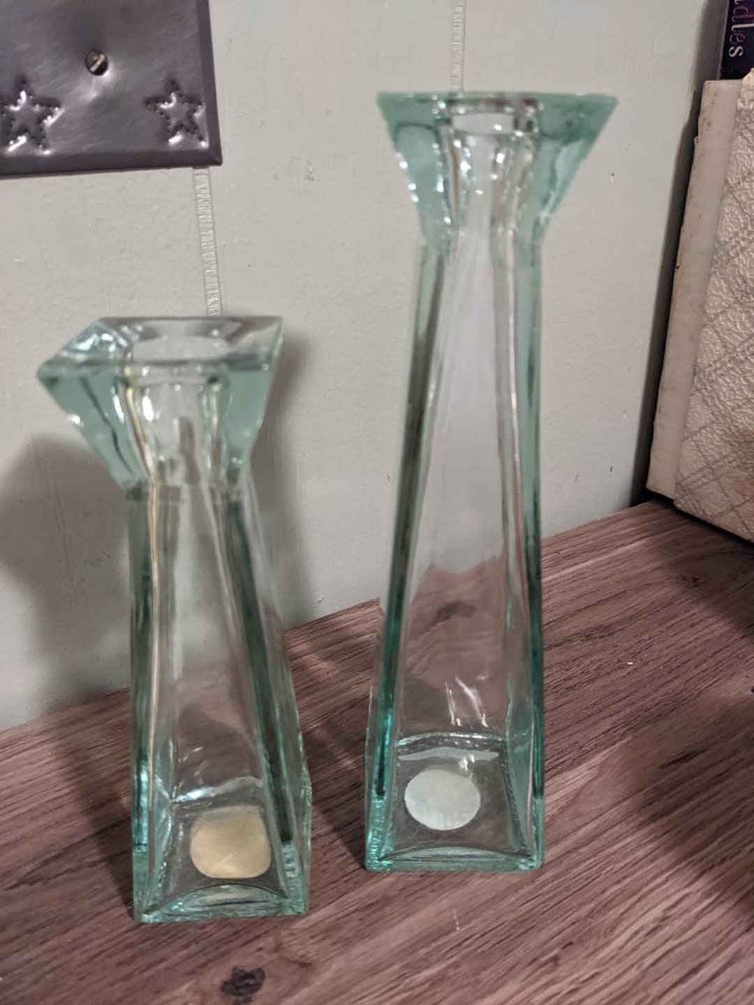 Set of 2 Light Green Vidrios San Miguel Recycled Glass Vases Etsy