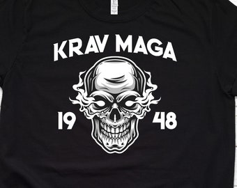 Krav Maga T-Shirt | Self-Defense Shirt | Skull T-Shirt | Martial Arts Gift