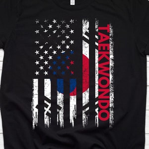 Taekwondo T shirt | American Flag Shirt | Martial Arts Gifts | Taekwondo Gift