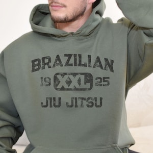 Vintage BJJ Hoodie for Men, Jiu Jitsu Sweatshirt, MMA Fight Wear, BJJ Gift for Dads, Martial Arts Sweater