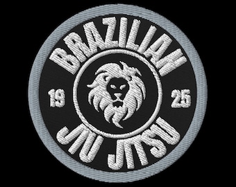 Authentic Vintage Style Jiu Jitsu Embroidered Patch, BJJ Patch - Jiu Jitsu Gift