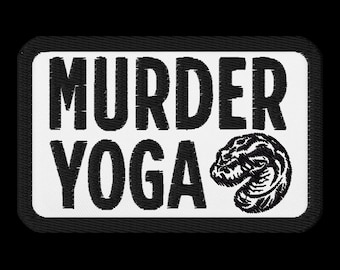 Jiu Jitsu Embroidered Patch for Dads:Murder Yoga, BJJ Patch - Jiu Jitsu Dad Gift