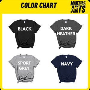 4 colors are offered - black, dark heather, sport grey, and navy