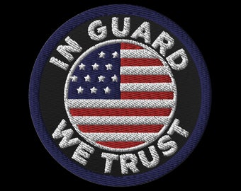 Authentic Jiu Jitsu Embroidered Patch: In Guard We Trust, BJJ Patch - Jiu Jitsu Gift