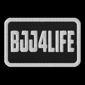 Authentic Jiu Jitsu Embroidered Patch:BJJ4LIFE, BJJ Patch - Jiu Jitsu Gift
