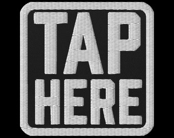 Authentic Vintage Style Jiu Jitsu Embroidered Patch: Tap Here - BJJ Patch - Jiu Jistu Gift