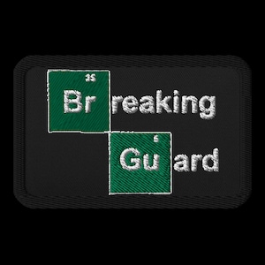 Authentic Jiu Jitsu Embroidered Patch:Breaking Guard, BJJ Patch - Jiu Jitsu Gift