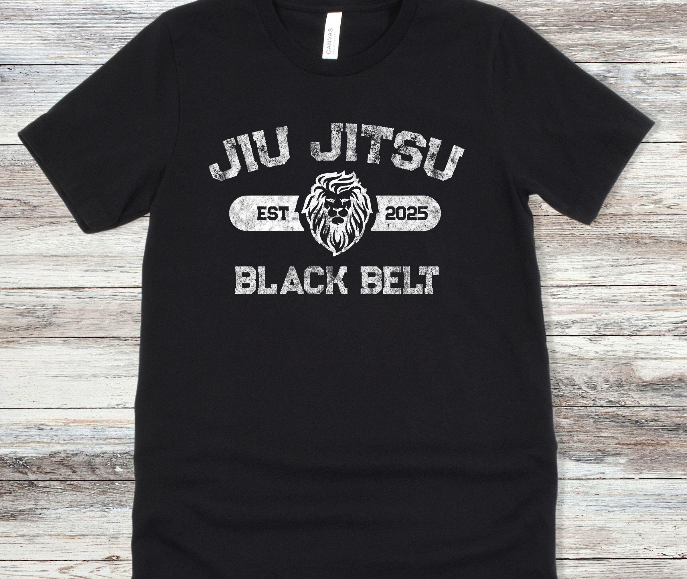 Custom Year Jiu Jitsu Black Belt T-Shirt, Martial Arts Tee, 2025 BJJ Gift, Men's Jiu Jitsu Shirt